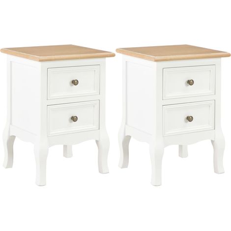 Mesitas de noche 2 unidades MDF blanco 35x30x49 cm vidaXL
