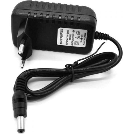 Alimentatore Trasformatore 5 V 2A AC/DC 2 Pin EU Rete Parete Caricatore New Nero (1/2)