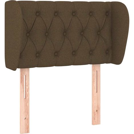 Maison Exclusive - Cabecero de tela marrón oscuro 83x23x78/88 cm (1/5)