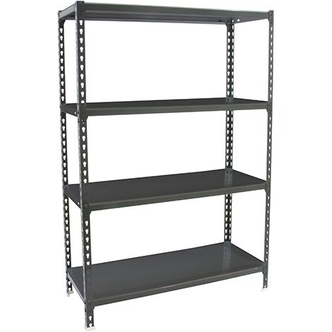 SimonRack Étagère Rangement, 1500x800x300 mm, 4 Niveaux, 180 kg Capacité de Charge et Point de Flexion, Métal , Étagère Garage, Anthracite - Simonclick (1/5)
