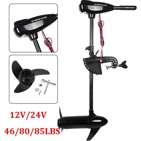80LBS Motor fueraborda eléctrico 800 W 12 V Motor fueraborda eléctrico Motor para barcos de pesca