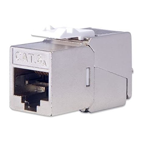 Modulo Keystone RJ45 Cat6a Incastrabile Digitus DN-93617-24, 24 Pezzi, Blindato, Designabile, Classe EA 500 MHz, 10GBase-T, Facile da Installare, Colore Argento (1/5)