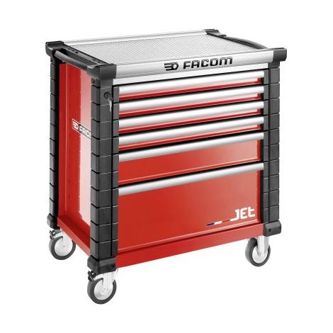 Facom – Servante d'atelier roulante en acier 6 tiroirs – Dimensions 759 x 421 x 60mm – Capacité de charge 175kg – Chariot à roulettes (1/5)