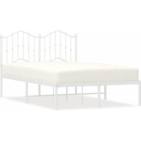 Maison Exclusive - Cadre de lit métal sans matelas et tête de lit blanc 120x190 cm
