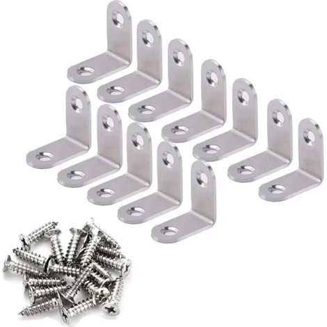 Équerre de Fixation en Métal equerre metal Inox pour la Réparation de Meubles , Lot de 20 Équerres de Fixation 3030mm pour la Fixation et la Réparation de Meubles (1/4)