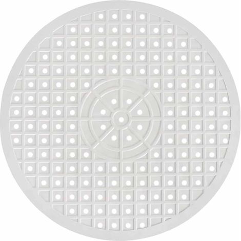 Tapis d'évier rond, 30,6 cm, tapis de nettoyage d'eau antidérapant en caoutchouc souple, protecteur de comptoir, protecteur d'évier pliable pour éviter les rayures sur l'évier (rond, blanc). (1/5)
