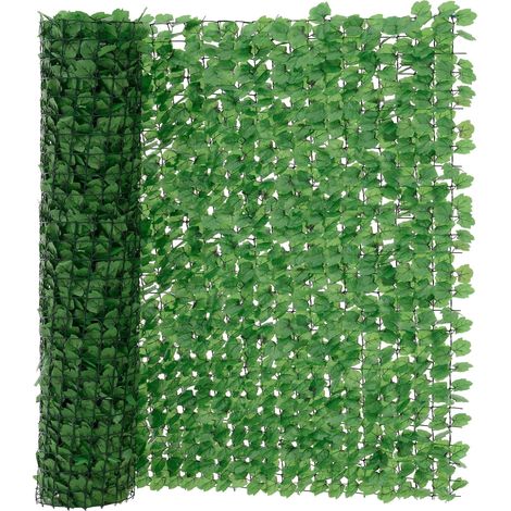 Recinzione con foglie frangivista vendita filo di plastica poliestere 300 x 150 cm verde 030001444