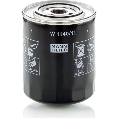 Filtro de aceite de motor de 62 mm, marca Mann Filter, número de pieza 162000070700.