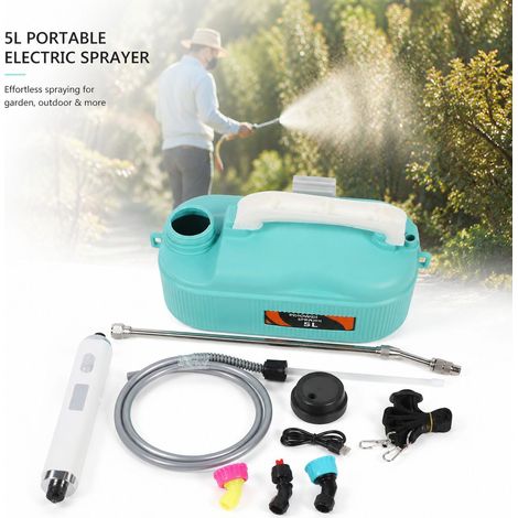 Spruzzatore elettrico da 5 litri - Batteria da 2000 mAh - Asta telescopica a prova di perdite per giardino, piante e disinfezione (1/5)