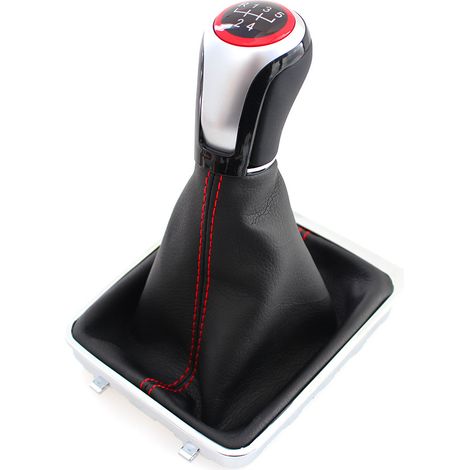 Pommeau de levier de vitesse personnalisé pour Volkswagen Passat B6, rouge, boîte 6 vitesses. (1/4)