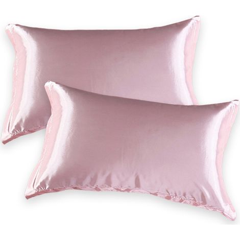 Taie D Oreiller Satin - 48 x 74 Cm - Fermeture Enveloppe - Pour Cheveux Et Peau - 2 Unites (1/5)