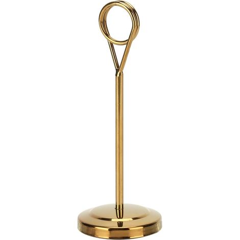 Porte-numéro de table en acier inoxydable, résistant à la décoloration, léger, pour hôtel et restaurant, 15,5 cm, doré