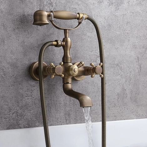 Colonne de douche sans robinetterie – Finition chromée – Pommeau haute 200mm – Longueur flexible 150cm – Montage à encastrer – Lookshop