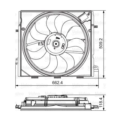 Ventilateur, refroidissement du moteur Valeo 696873 RENAULT 214816969R