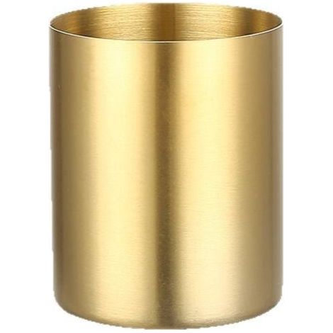 Portalápices, organizador de escritorio, portalápices dorado, portalápices, contenedor de papelería de oficina, jarrones de mesa, maceta, porta brochas de maquillaje, dorado (1/4)