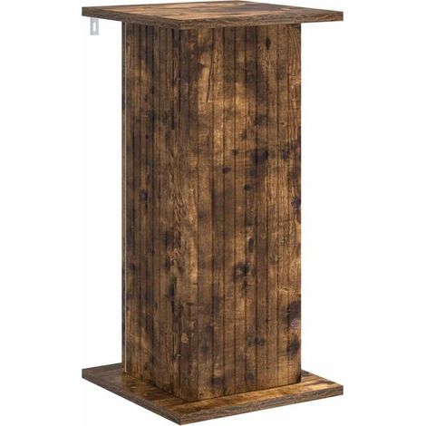Support pour plantes en chêne fumé, 30,5 x 30 x 60,5 cm (1/5)
