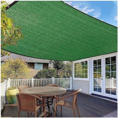 Schattierungsnetz, Sonnensegel, 75 % Schattierungsgewebe, sonnenbeständig, Sonnenschutz, für Terrasse, Gewächshaus, Hof, Grünanlage, 4 x 6 m (1/2)