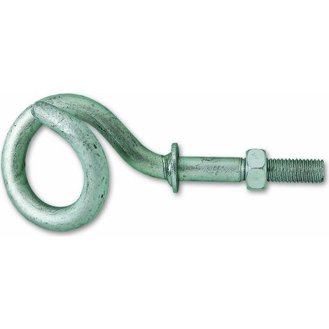 450/12X155Z Crochet gymnase écrou acier zingue D 12 mm L 155 mm