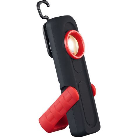 Lámpara de inspección Lámpara LED recargable, Lámpara COB de 500 lúmenes Luz de trabajo LED ultra potente + COB con base magnética y gancho para inspección de automóviles Garaje Camping y emergencia [ (1/5)