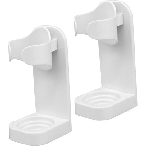 Support mural pour brosses à dents électriques (lot de 2), sans perçage, résistant la vapeur et (1/5)