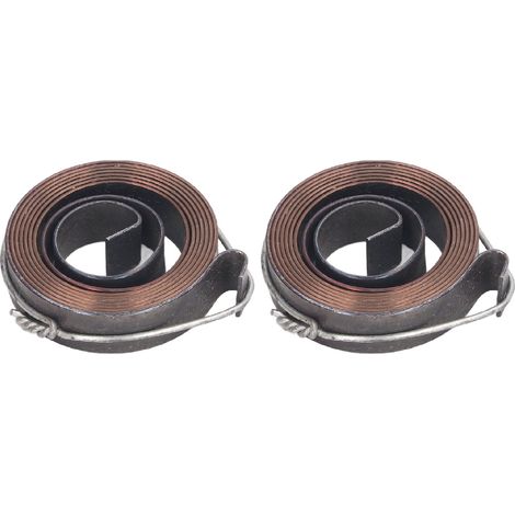 Spindelrückholfeder für Säulenbohrmaschine, 2 Stück, Doppelspiralhaken 0,8 x 10 mm, Außendurchmesser 37 mm, Ersatzteil für Spindelrückstellung (1/5)