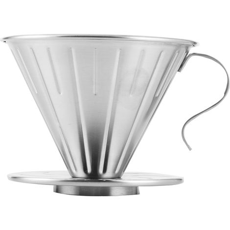 Porte-filtre conique en acier inoxydable pour café filtre à infusion lente, accessoires pour machine à café, usage domestique et professionnel. (1/5)