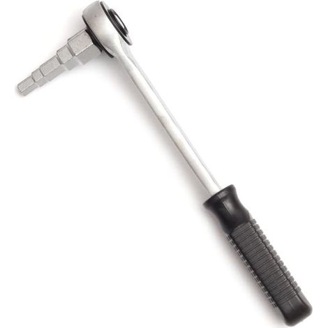 Clé à Cliquet étagée, 10-21 mm Clé de Montage étagée avec Cliquet, 5 tailles différentes de clés de radiateur Clé 1/2 pouce Clé de radiateur carrée Outil à main multi-usage pour valves de radiateur (1/5)