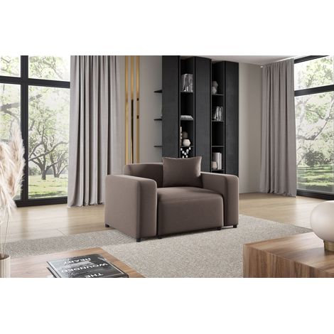 Sessel Designersessel MEGAN in Stoff Salvador Braun (1/3)