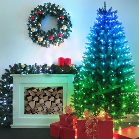 Guirlande lumineuse RGB pour sapin de 210 cm (1/4)