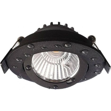 Trade Shop - SCHLEIFEN LUCE SOFFITTO BOX DOCCIA LED 8W ZEITBARER FAKTOR - Schwarz