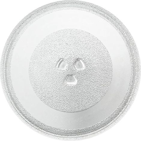 Plateau tournant verre micro-ondes - 1 unité - Verre trempé - Fixation type Y 3 ergots - Remplacement universel 36 cm (1/5)