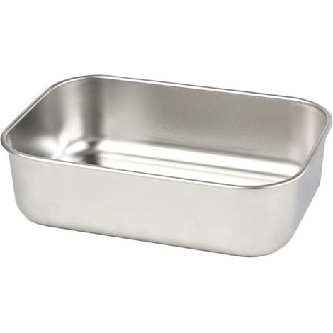 Beurrier en acier inoxydable - 16 x 11 x 4,5 cm - Boîte à beurre/beurriers - Conserver/servir le beurre (1/5)