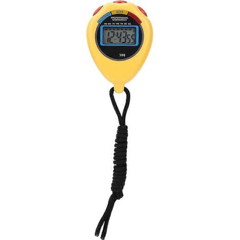 Chronomètre sportif professionnel 2024, chronomètre électronique d'athlétisme pour la course, la natation et la compétition (jaune) (1/3)