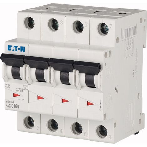 Interrupteur et disjoncteur Eaton faz-c16/4 16A 15kA