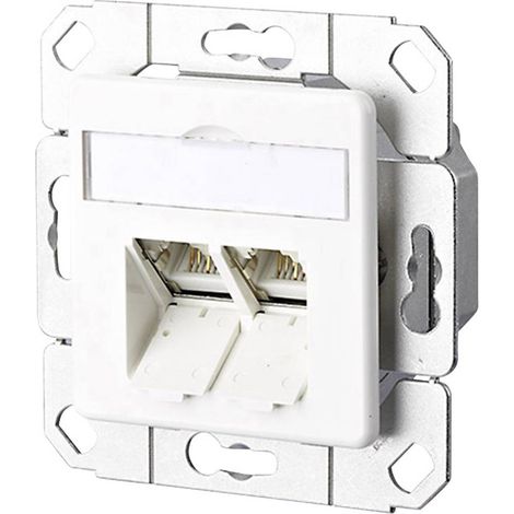 Metz Connect E-DAT C6A 2 Port UPk reinweiß, 130C381102-I (1/2)