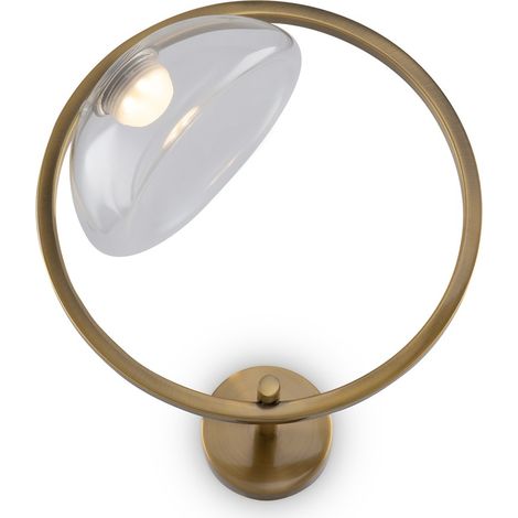 Applique ronde verre laiton LED 5W Maytoni Lunare 3000K (1/3)