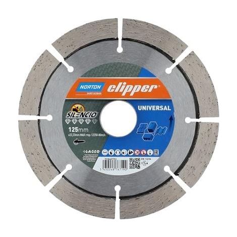 Disco de corte de diamante D.125mm perforación 22,23mm para amoladora angular Seg.-B.2,2mm (1/2)