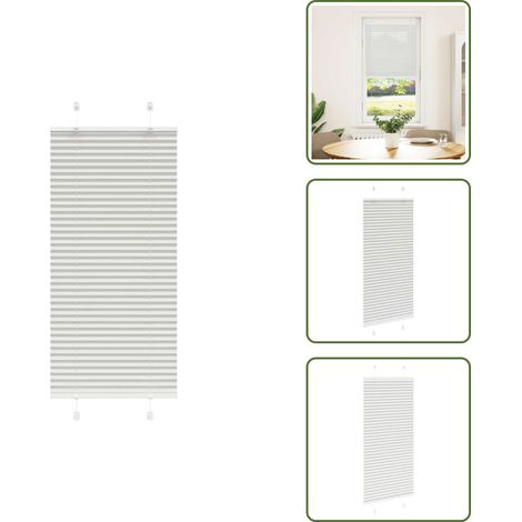 Plissee Hellgrau 55x150 cm Stoffbreite 54,4 cm Polyester - Plissee - Plissees - Faltrollo - Jalousie (1/5)