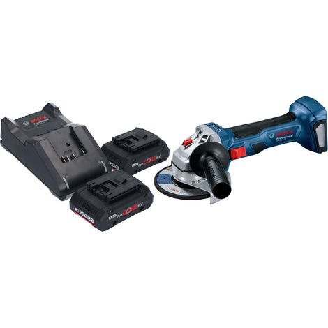 Bosch GWS 18V-7 Smerigliatrice angolare professionale a batteria 18 V 115 mm brushless + 2x batteria ProCORE 4,0 Ah + caricabatterie