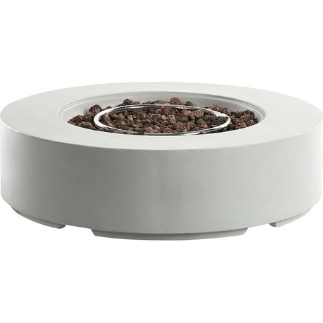 Gas Fire Pit PACAYA Concrete Light Grey