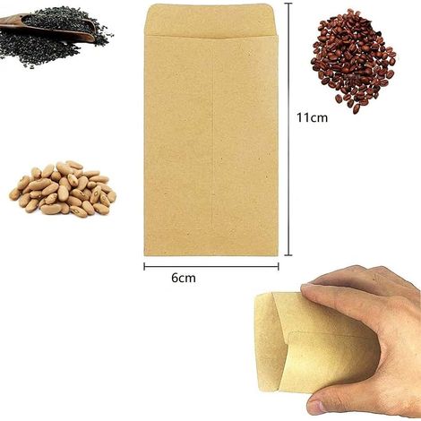 Lot de 150 - Petits Sachets Plats Marron - Mini Sacs En Papier Kraft Pour Cadeaux d'Invités - Bijoux, Bonbons - Cartes De Noël - Pièces De Monnaie