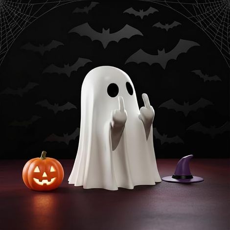 Adorno de Halloween Fantasma Blanco - Estatua, ideal para decoraciones de Halloween y decoración del hogar. (1/5)