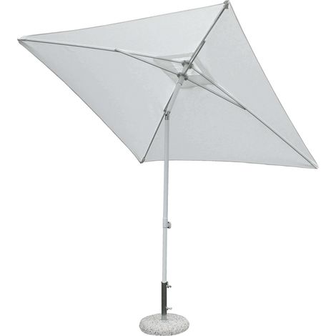 Sombrilla de jardín poste de aluminio tela blanca 2x2 mod. Nice