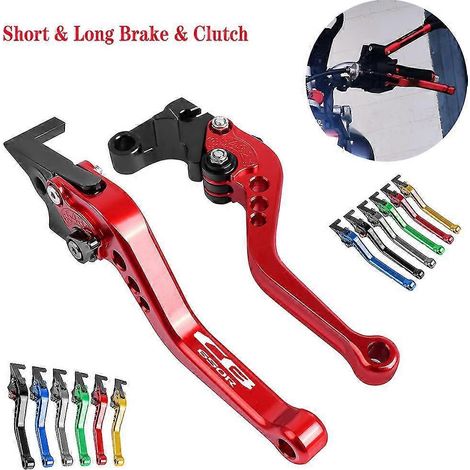 Leviers de frein et d'embrayage CNC pour Honda CB 650 R (2019-2023) : poignées courtes et longues, accessoires moto – bleu court