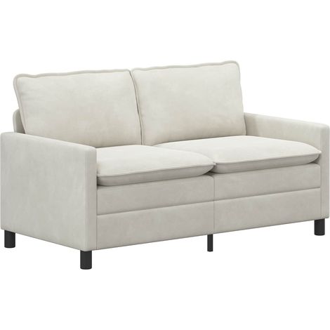 Sofá Crema 156 x 81 x 87,5 cm Terciopelo vidaXL