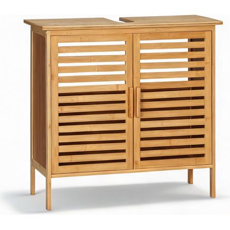 Meuble de salle de bain madera Natural en bambú 66 x 29 x 61,5 cm (1/5)
