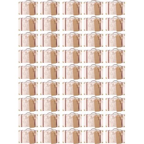 50pcs Mini valises élégantes de boîtes cadeaux en carton pour bonbons, portables, mariage, anniversaire, fête (1/5)
