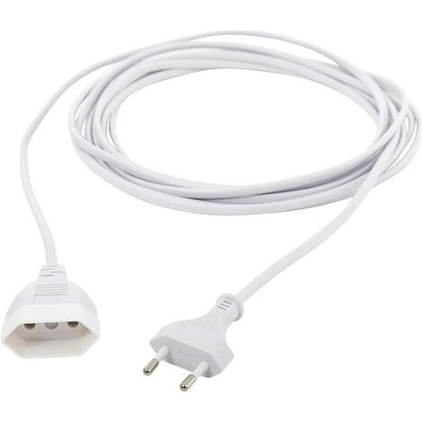 HAWA R699 Strom Verlängerungskabel 2.5 A Weiß 5.00 m H03VVH2-F 2X 0,75 mm² flach (1/5)