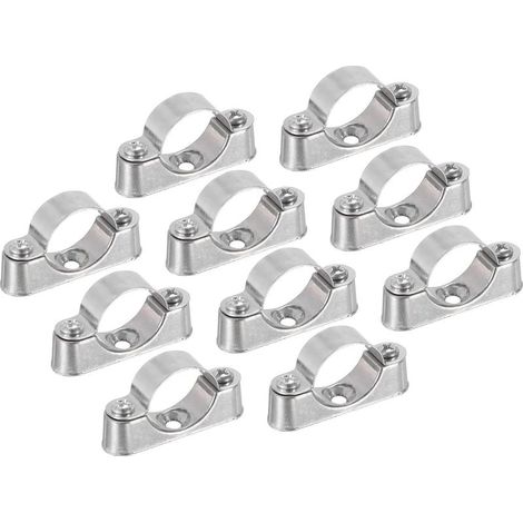 Set di 10 morsetti di supporto per tubi da 1" (25 mm), montaggio a parete, montaggio a soffitto, cinghie rigide per tubi in metallo e PVC (1/5)