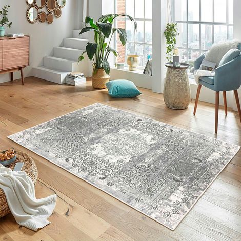 Tapis oriental gris patiné – vintage, 160x230 cm ISTANBUL (1/5)